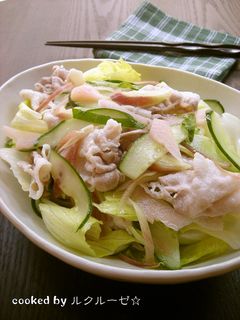 新生姜とみょうがのさっぱり豚しゃぶサラダ-レシピのメイン写真
