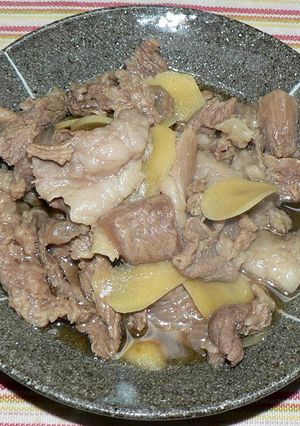 圧力鍋で、あっさり味の牛すじ肉煮込み-レシピのメイン写真
