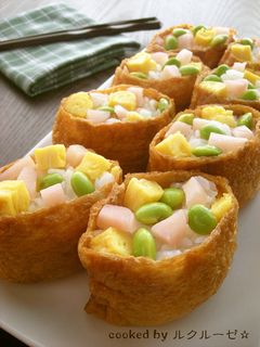 新生姜と枝豆の彩りいなり-レシピのメイン写真