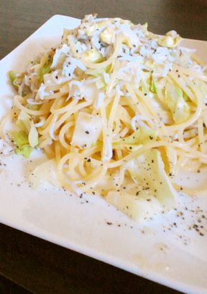しらすとキャベツのペペロンチーノ-レシピのメイン写真