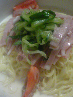 見た目も涼しい☆冷たいクリームパスタ-レシピのメイン写真
