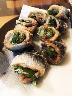 鰯や鯵で♪梅しそ巻き天ぷら-レシピのメイン写真