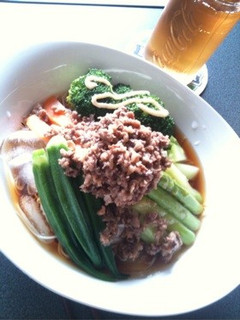 夏!サッパリ!夏野菜の冷ぶっかけ素麺☆-レシピのメイン写真