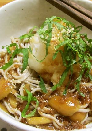 蜂蜜梅つゆ✿茸おろし冷蕎麦-レシピのメイン写真