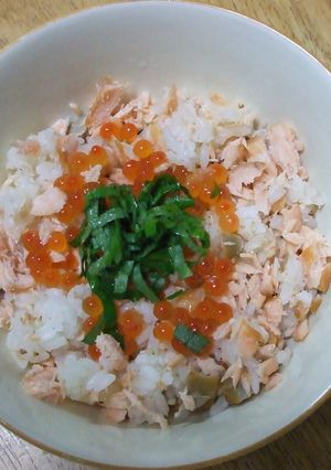 鮭とイクラの親子丼-レシピのメイン写真