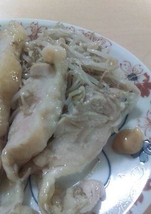鶏の酒蒸し《メインはもやし（笑）》-レシピのメイン写真