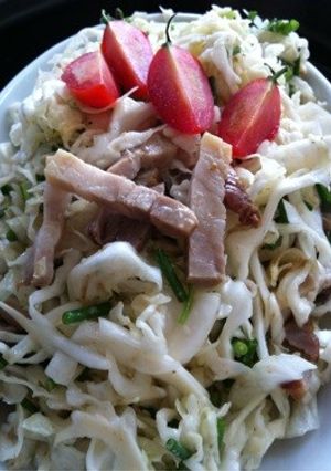 ネギ焼豚キャベツのコールスロー（ ´ー）-レシピのメイン写真