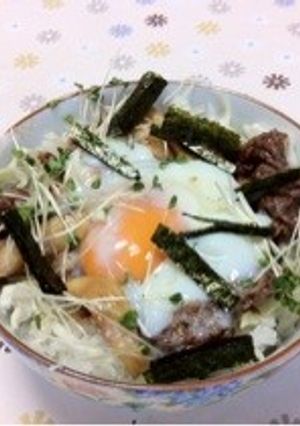 焼肉丼 温玉のせ-レシピのメイン写真