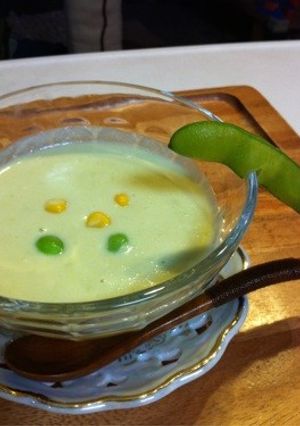 冷たい♪豆腐と枝豆のビシソワーズ-レシピのメイン写真