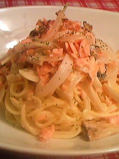 焼き鮭のクリームパスタ-レシピのメイン写真