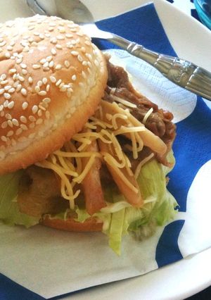 日本の夏ランチ★しょうが焼きバーガー。-レシピのメイン写真