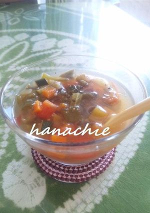 暑い夏にぴったりの冷たい野菜スープ-レシピのメイン写真