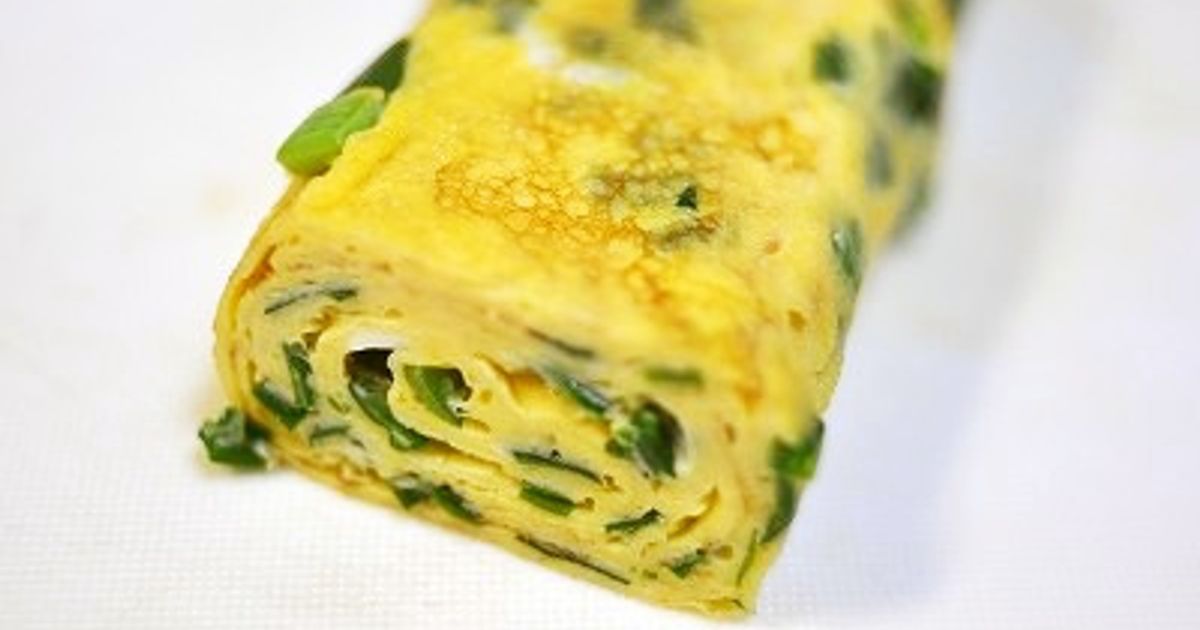 たまごやき にらのおいしぃ♡たまごやき☆ by ホイリ 【クックパッド】 簡単