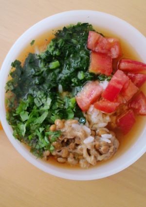 夏にネバネバさっぱり汁ごはん-レシピのメイン写真