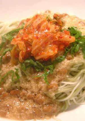 とろろ納豆ダレのスタミナ冷やし麺☆-レシピのメイン写真