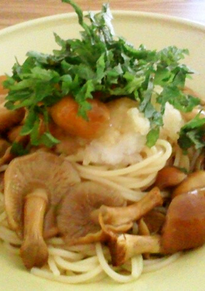 なめこと大根おろしの冷製和風パスタ-レシピのメイン写真