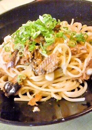 さんま缶でパスタ♪蒲焼バージョン-レシピのメイン写真