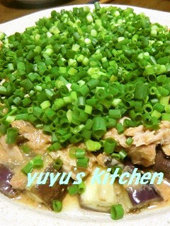 冷製なすのレンジ蒸し~シーチキンのせ~-レシピのメイン写真