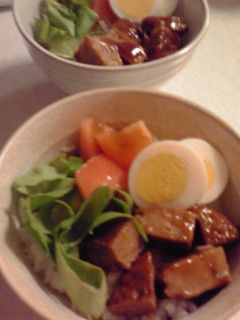 簡単ハンバーグ丼-レシピのメイン写真