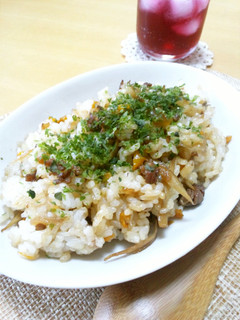 牛肉とごぼうの和風炒飯-レシピのメイン写真