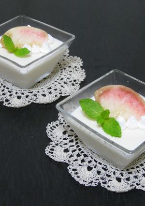 桃のレアチーズケーキ-レシピのメイン写真