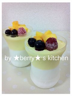 夏に☆マンゴームース&ヨーグルトムース☆-レシピのメイン写真