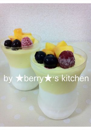 夏に☆マンゴームース＆ヨーグルトムース☆-レシピのメイン写真