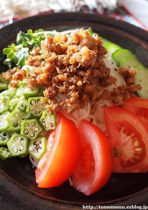 肉みそde野菜たっぷりそうめん-レシピのメイン写真