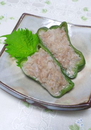 肉詰めピーマン☆我が家はポン酢で♪-レシピのメイン写真