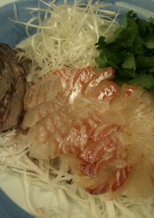 鯛の刺身中華風-レシピのメイン写真