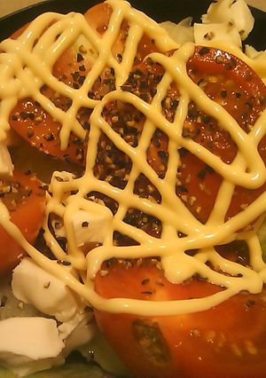 トマトと玉葱の昆布茶チーズマヨサラダ-レシピのメイン写真