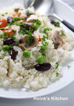 オリーブオイル炊き込みご飯＊お豆＊-レシピのメイン写真