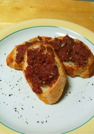 超簡単！コンビーフのリエット風トースト-レシピのメイン写真