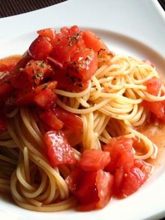 完熟トマトの簡単!冷製パスタ-レシピのメイン写真