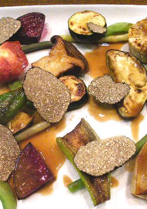 季節野菜とトリュフの麺ツユバターソース-レシピのメイン写真