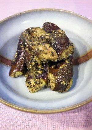 チンして簡単！茄子の白黒胡麻和え-レシピのメイン写真