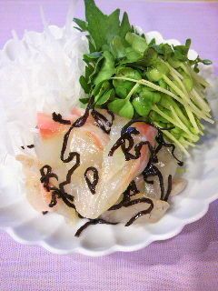 真鯛お刺身 塩昆布まぜまぜ-レシピのメイン写真