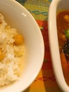 捨てないで~ひよこ豆の煮汁とひよこ豆ご飯-レシピのメイン写真