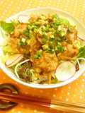 野菜たっぷり♪さっぱり豚天丼