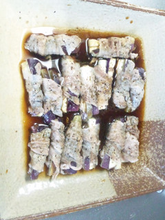 レンジで☆茄子の肉巻き-レシピのメイン写真