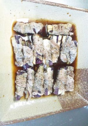 レンジで☆茄子の肉巻き-レシピのメイン写真