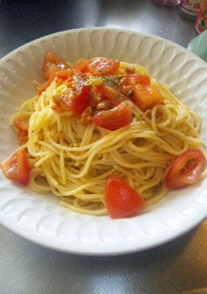 アサリのダシでトマトの冷製パスタ-レシピのメイン写真