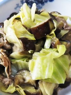 ナスとキャベツと豚肉の味噌炒め-レシピのメイン写真