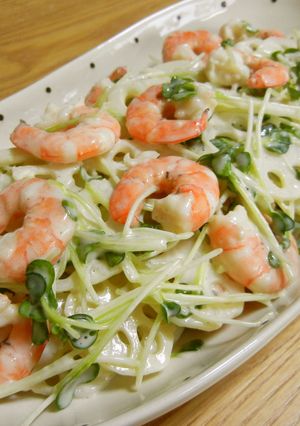 れんこんと海老のにんにくマヨサラダ❀-レシピのメイン写真