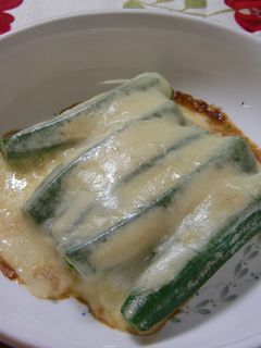 オクラのチーズ焼き-レシピのメイン写真