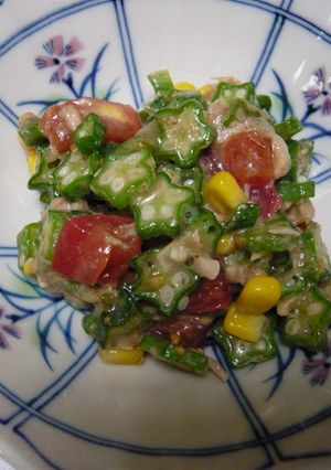オクラとトマトのごまあえ-レシピのメイン写真