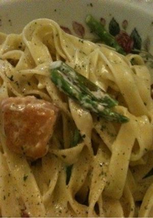 鶏とアスパラのバジルクリームパスタ-レシピのメイン写真
