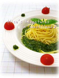 * 冷製パスタ ❤ ジェノベーゼ♪-レシピのメイン写真
