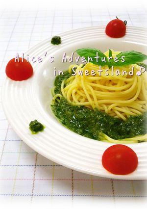 * 冷製パスタ ❤ ジェノベーゼ♪-レシピのメイン写真