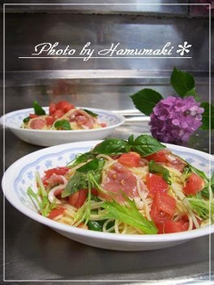 夏オススメ!お酢でサッパリ☆冷製パスタ♪-レシピのメイン写真
